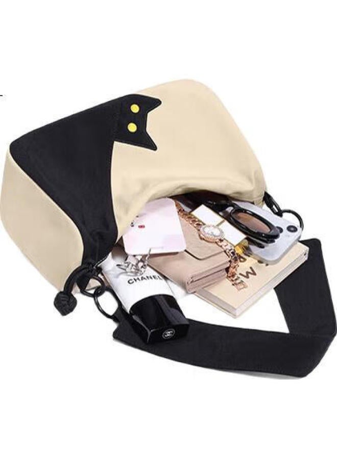 Noxxon New Cat Style Armpit Bag Large Capacity High-End Commuting Crossbody Shoulder Bag Khaki Color Medium Size - Image 1
