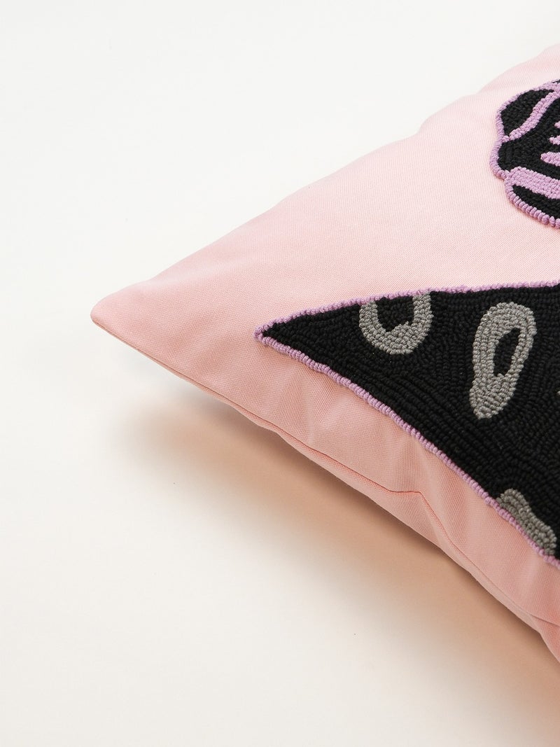 Galia Tasarım Galia Design Black Leopard Punch Cushion Cover  - Image 3