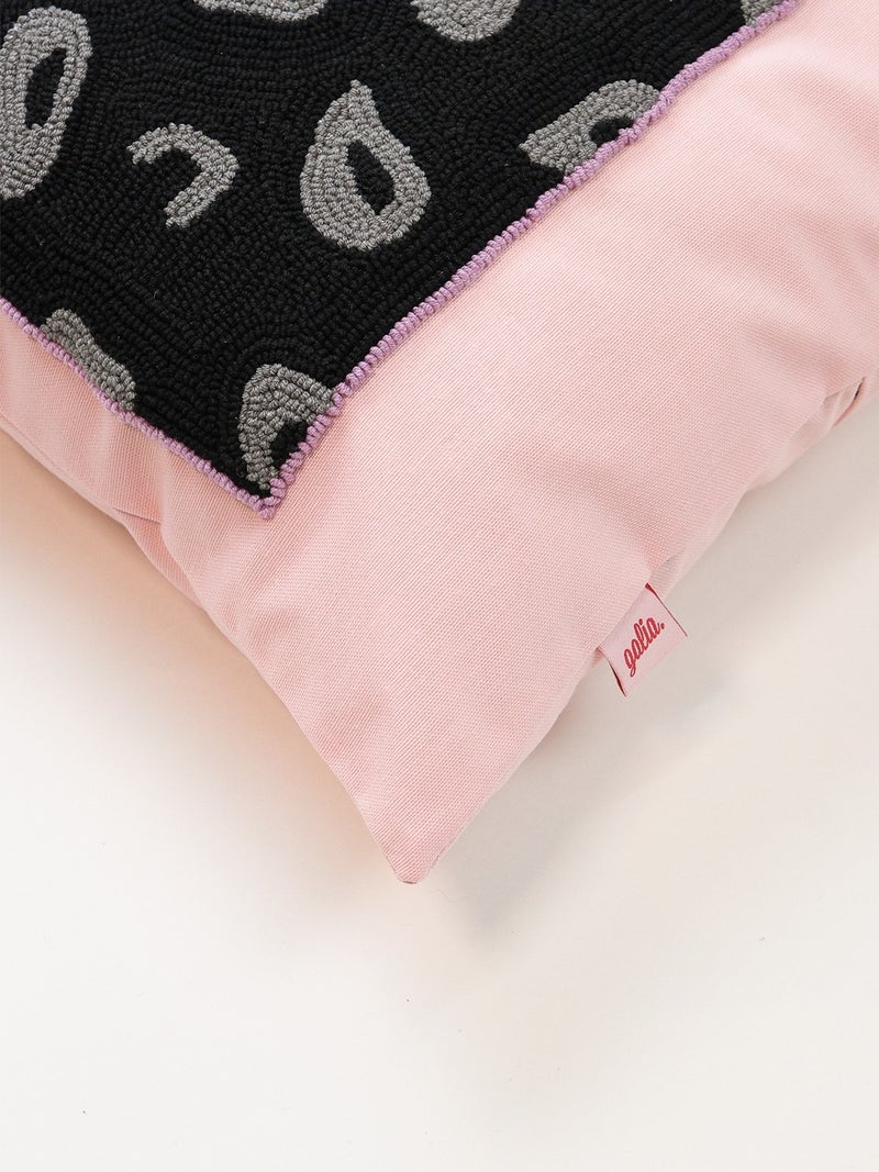 Galia Tasarım Galia Design Black Leopard Punch Cushion Cover  - Image 2