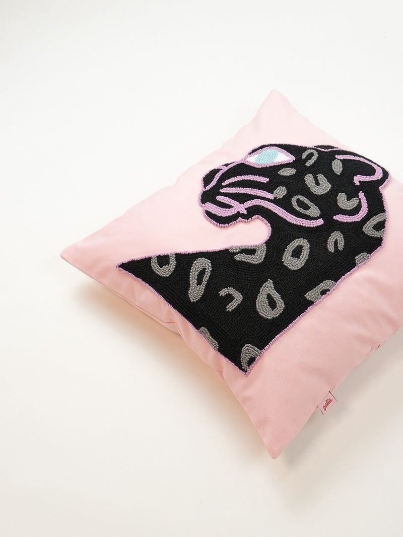 Galia Tasarım Galia Design Black Leopard Punch Cushion Cover  - Image 5