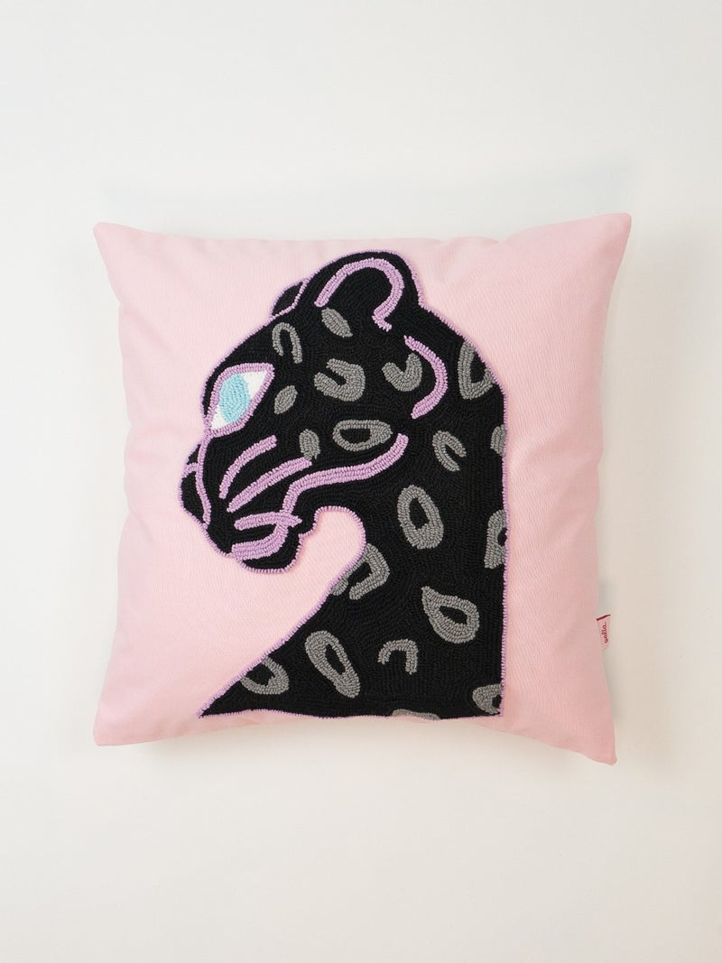 Galia Tasarım Galia Design Black Leopard Punch Cushion Cover  - Image 1