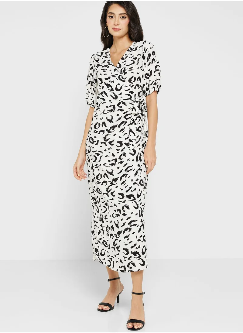 VERO MODA Printed V-Neck Dress