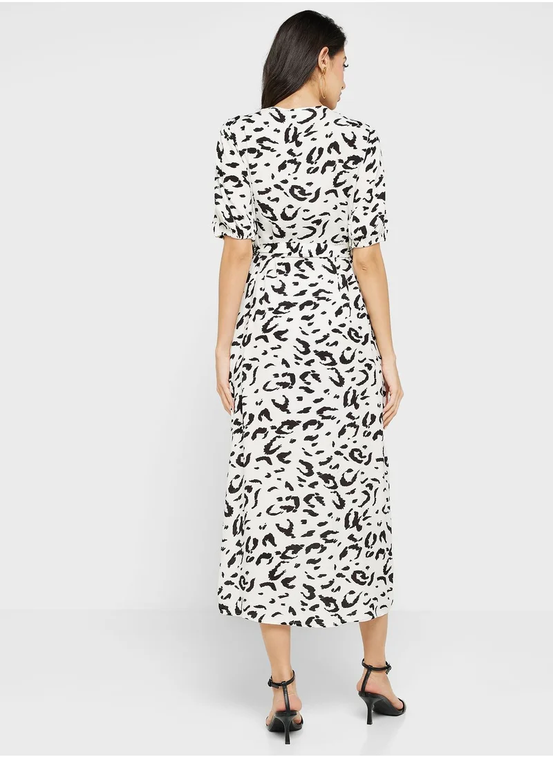 VERO MODA Printed V-Neck Dress