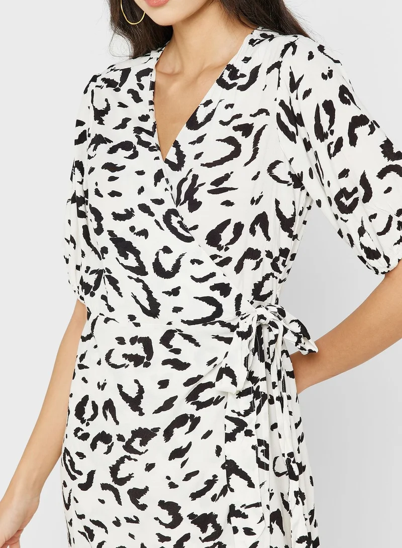 VERO MODA Printed V-Neck Dress