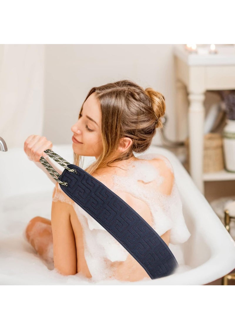 Exfoliating Back Scrubber with Handles, 38.5 Inch Double-Sided Back Exfoliator Body Scrub Towel  - Image 2