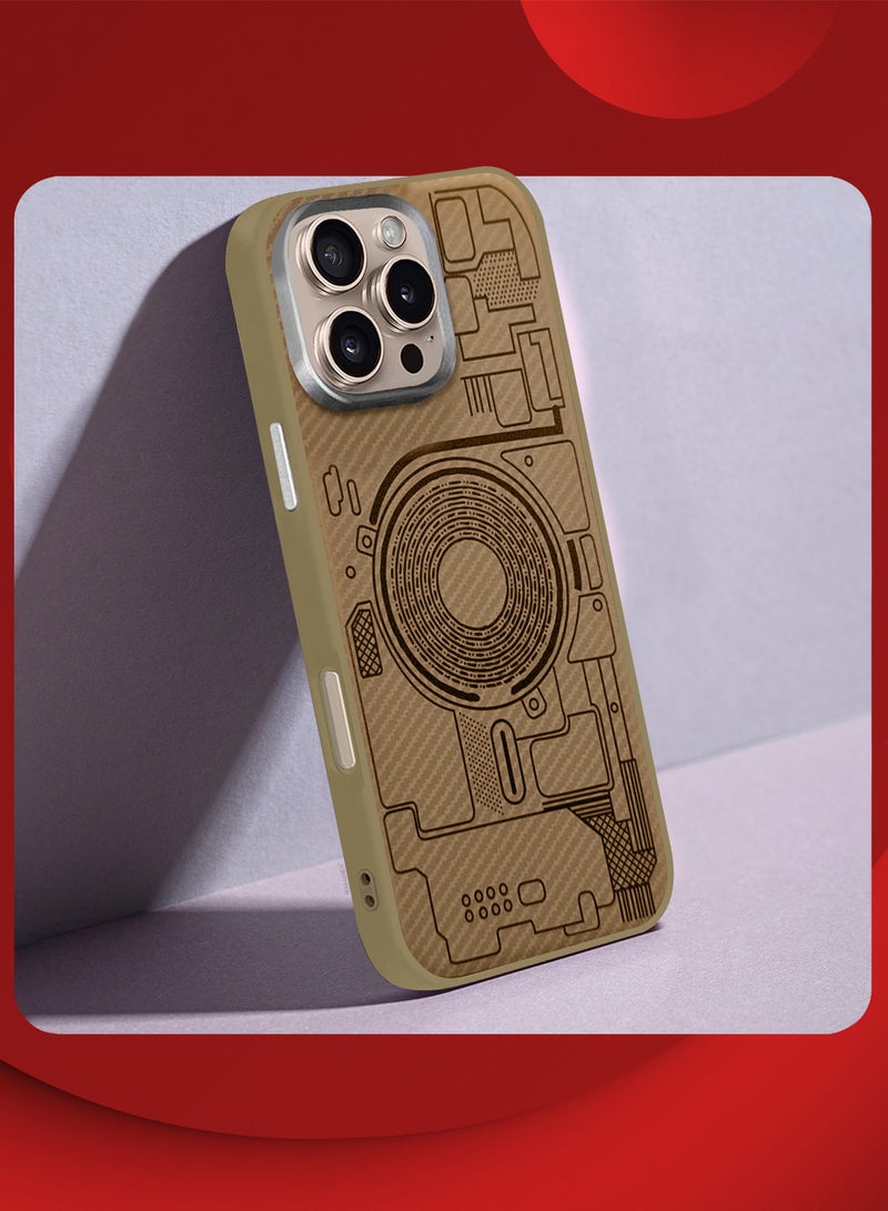 CATANES iPhone 16 Pro Max Case Cover Carbon Fiber Pattern Phone Case Slim Shockproof Back Cover - Classic C1 Pattern - Image 5