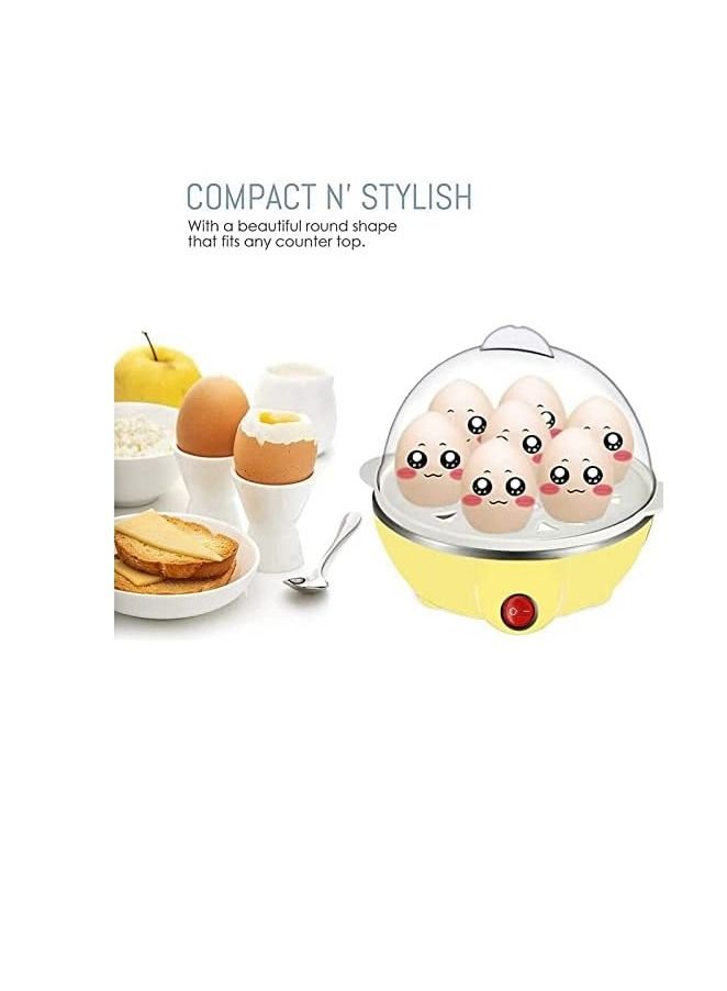 Stainless Steel Electric Egg Boiler  Yellow/White - Image 2