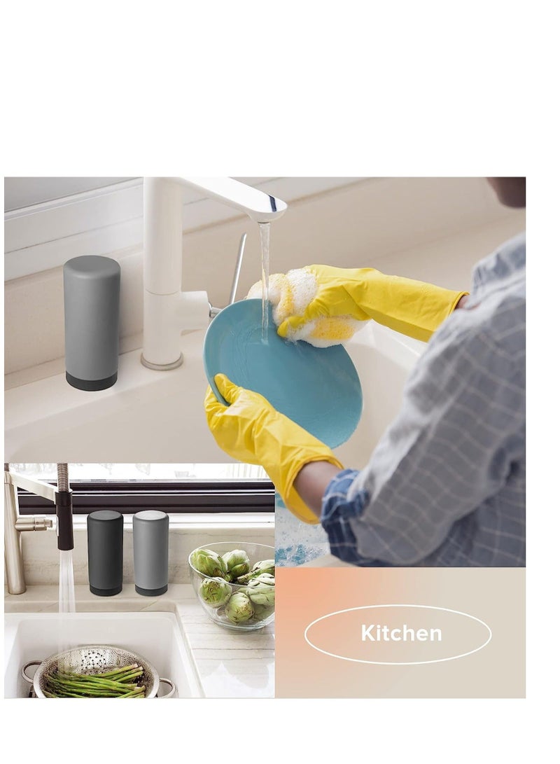 Dish Soap Silicone Dispenser for Kitchen Sink Squeeze Washing Up Liquid and Hand Round refillable Bottles Easy to Fill use 8.5 oz - Image 5