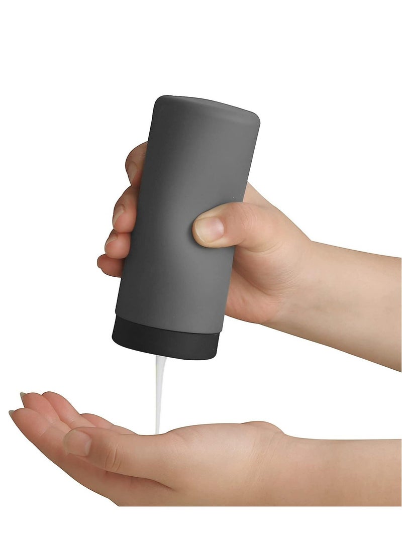 Dish Soap Silicone Dispenser for Kitchen Sink Squeeze Washing Up Liquid and Hand Round refillable Bottles Easy to Fill use 8.5 oz - Image 1