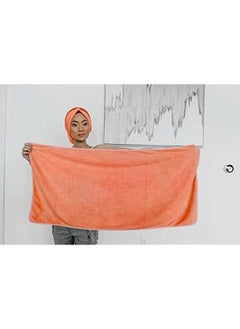 Sleek'e Sleeke Microfiber Hair Drying Towel - Coral, Quick Drying Hair Towel, Reduces frizz, Super Absorbent  - Image 3