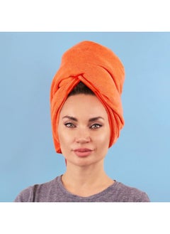 Sleek'e Sleeke Microfiber Hair Drying Towel - Coral, Quick Drying Hair Towel, Reduces frizz, Super Absorbent  - Image 1