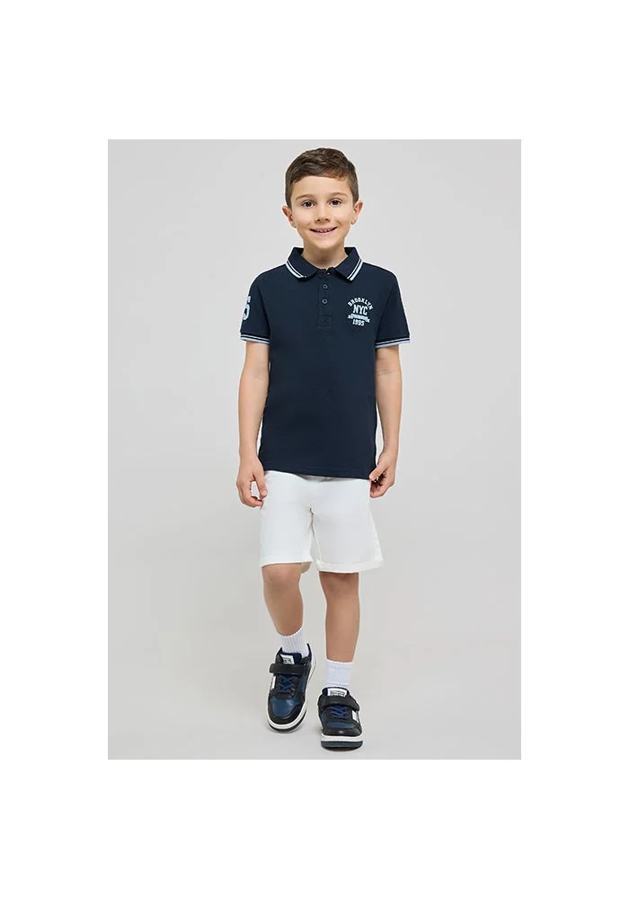 R&b Printed Polo T-Shirt with Short Sleeves