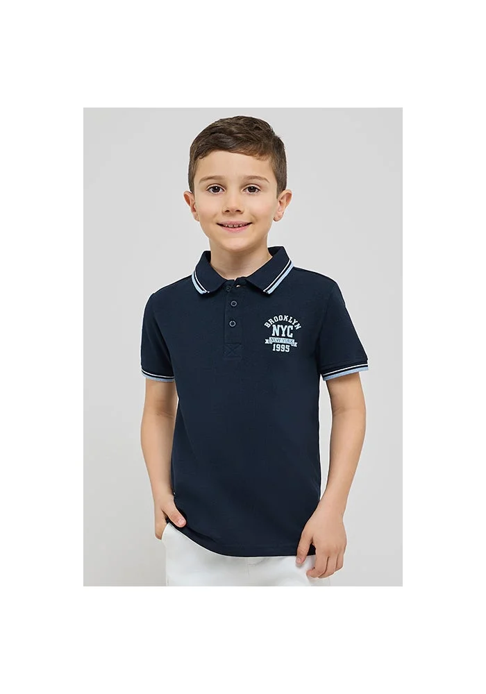 R&b Printed Polo T-Shirt with Short Sleeves