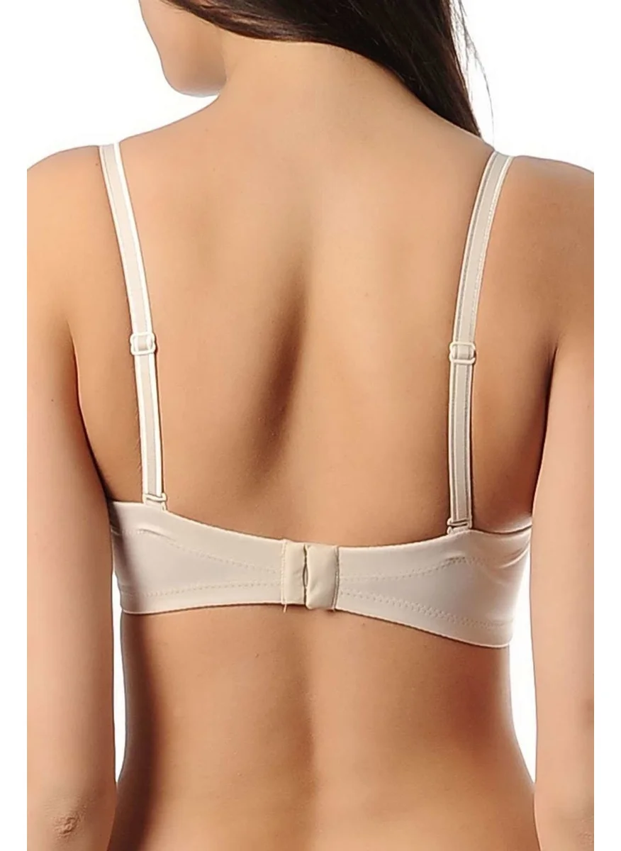 Yeni İnci New Pearl Wire Supported Covered Strapless Strap Minimizer Bra 1680