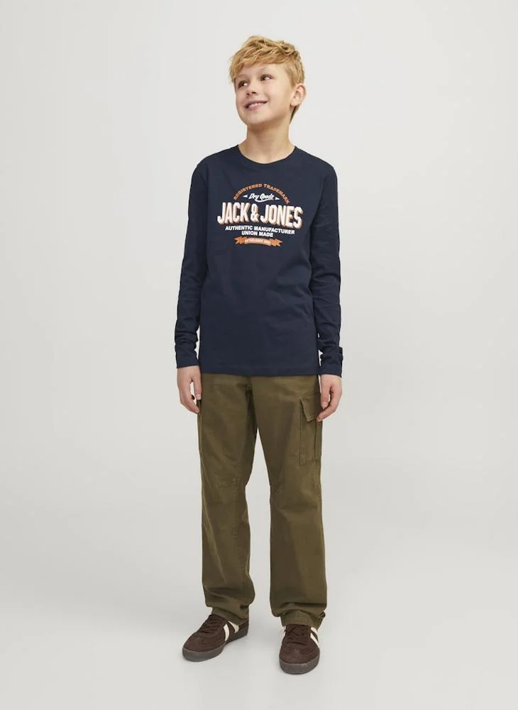 Jack & Jones Junior Kids Slogan Crew Neck T-Shirts