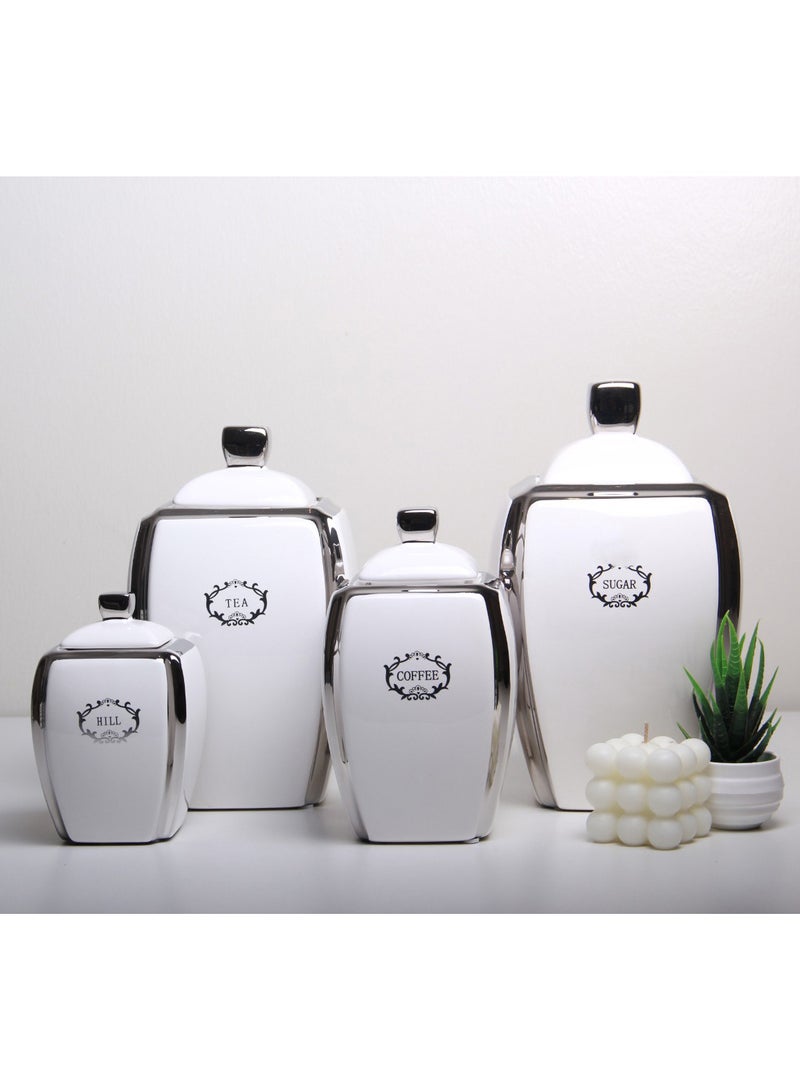 A set of jars for storing spices, seasonings, tea and sugar with a luxurious design - Image 1