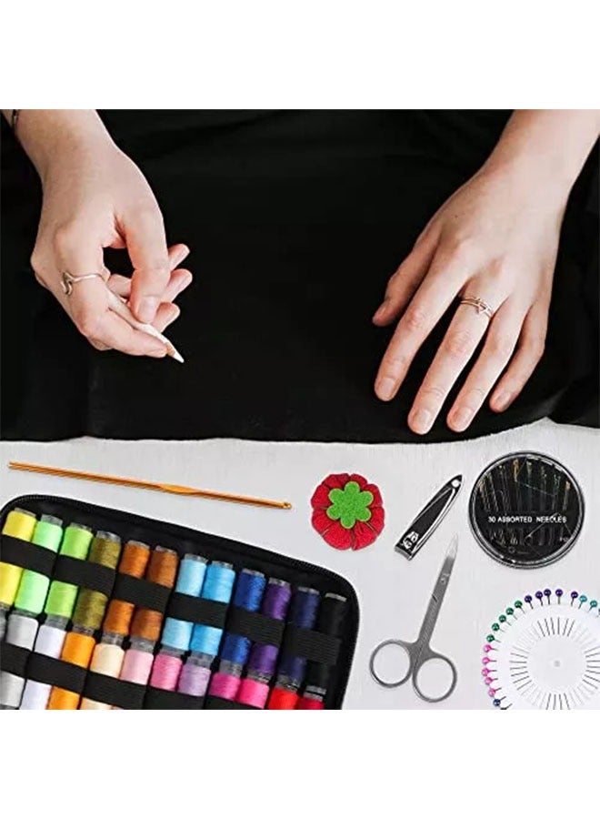 132Pcs Mini Portable Sewing Supplies Accessories For Adults, Beginners, Children, Travelers, Emergency Repairs, Home Diy, Including Thread, Needles, Scissors  - Image 4