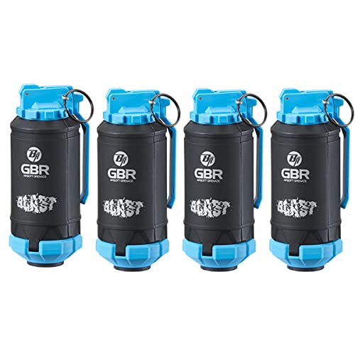 Lancer Tactical GBR Outdoor 130 Round Eco-Friendly Reusable Spring Powered ABS BB Impact Shower for Airsoft Grenades-4 Pack (Blue) - Image 1