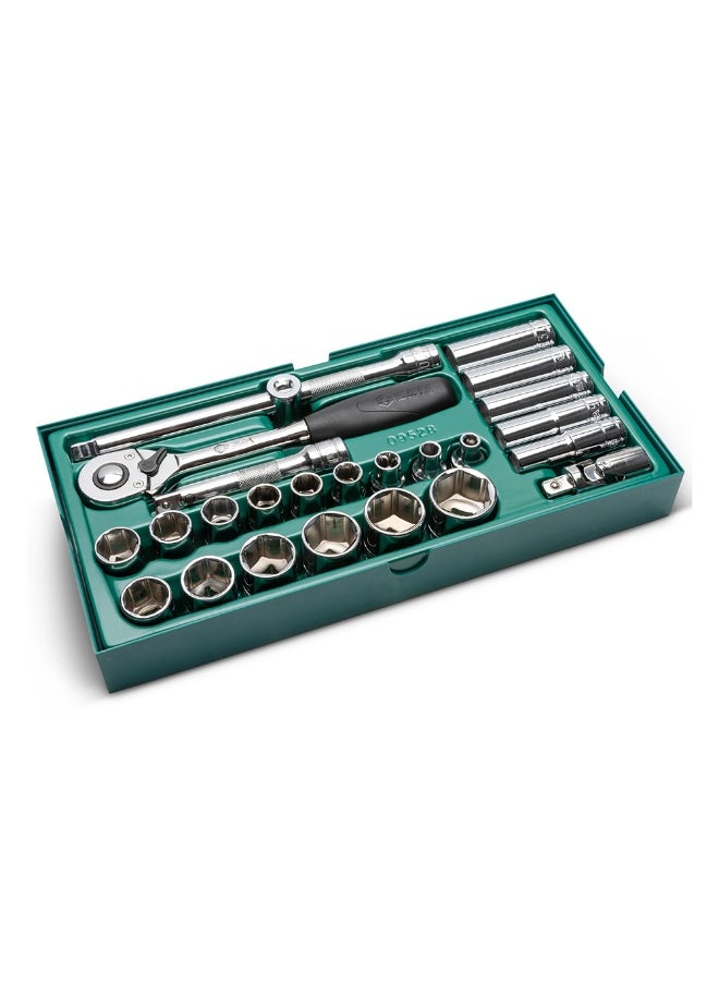 Sata SATA ST09528 25-Piece 1/2" Drive 6 Point SAE Socket Tray Set  - Image 3