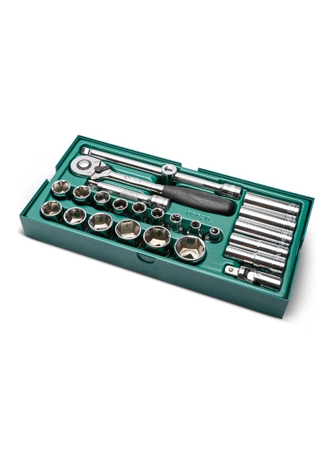 Sata SATA ST09528 25-Piece 1/2" Drive 6 Point SAE Socket Tray Set  - Image 2