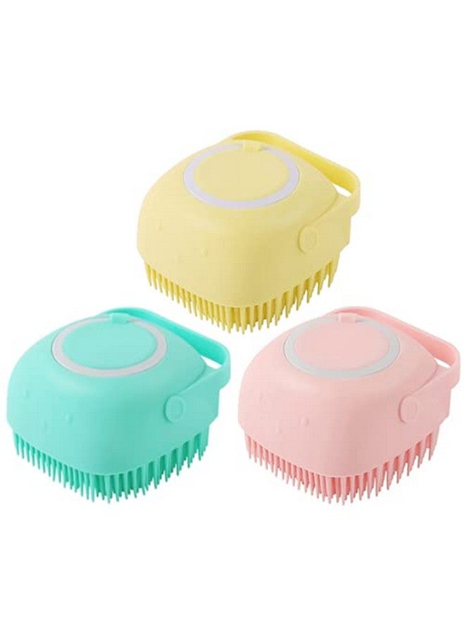 Luxula Multifunction Silicone Soft Body Cleaning Bath Scrubber Brush Shampoo Shower Dispenser with Handle (Multicolor: 1 Pcs) - Image 3