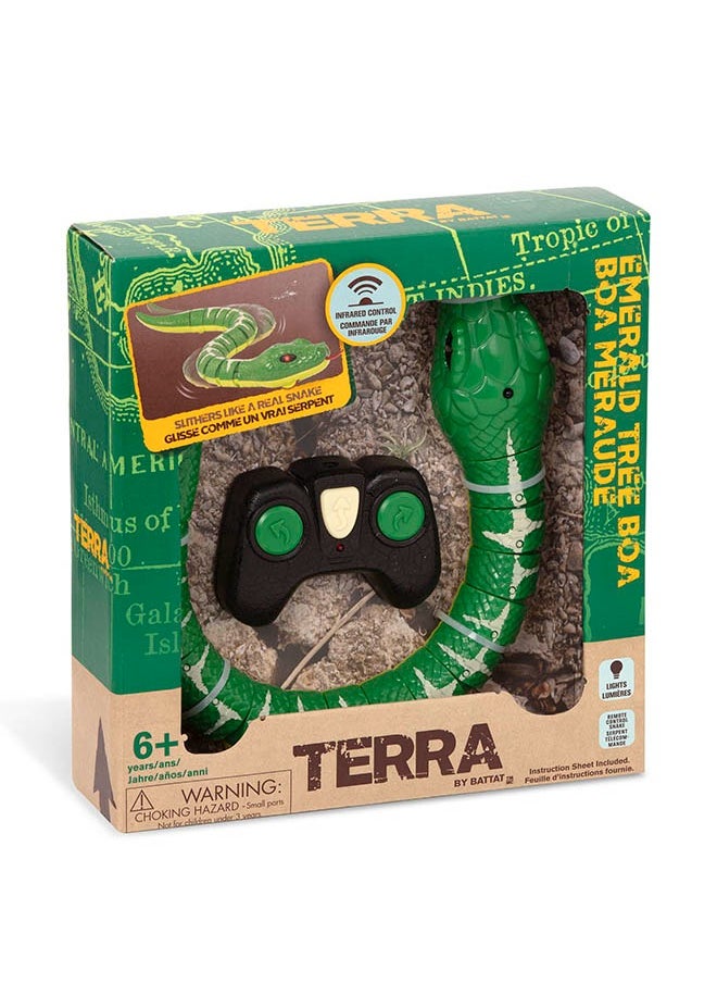 Terra by Battat Rainbow Boa Emareld Remote Control Snake with Light-Up Eyes, Electronic Animal Toys and Playsets for Kids Aged 6+ Years  - Image 1