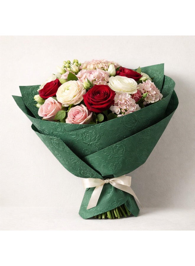 Si Bonne Premium Rosa Dark Green Gift Wrapping Paper 10 Sheets/Bag 58 x 58 cm - Image 2