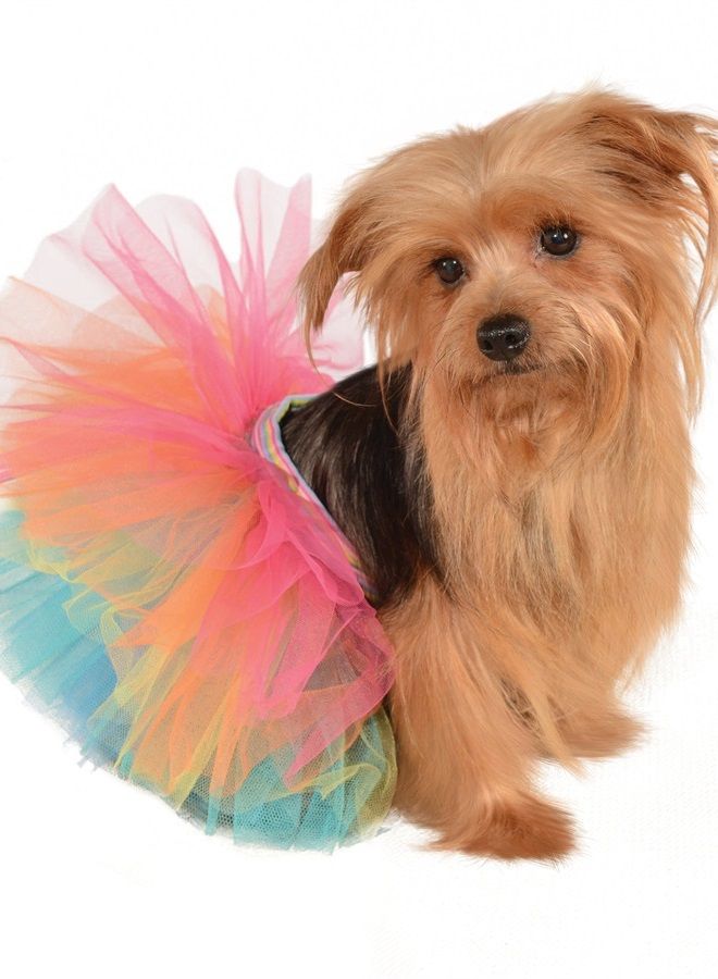 RUBIE'S Pet Tutu, Rainbow, Small/Medium