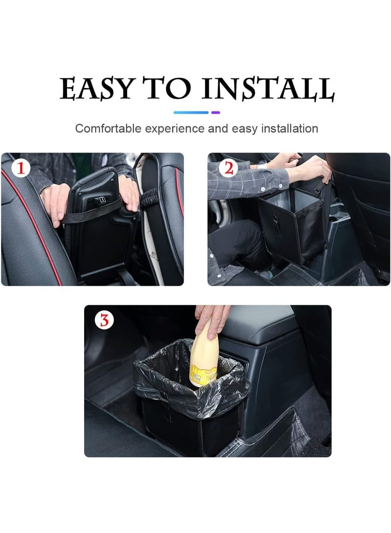 Foldable Trash Can, Hanging Waterproof Leakproof Storage Bag with Large Capacity, Car Interior Accessories (Large) - Image 3
