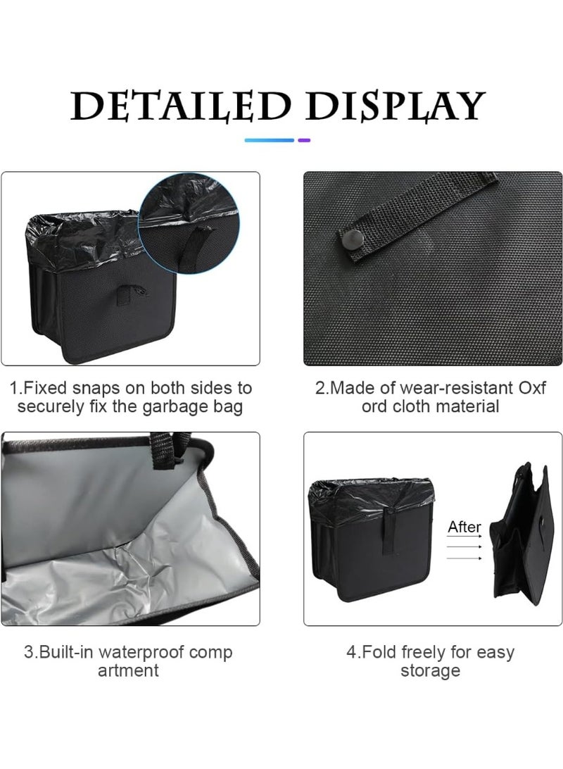 Foldable Trash Can, Hanging Waterproof Leakproof Storage Bag with Large Capacity, Car Interior Accessories (Large) - Image 5