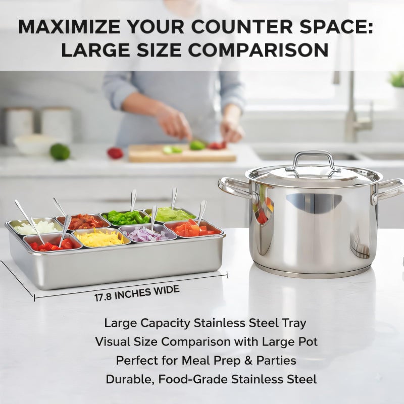 Jugetware Stainless Steel Yakumi Pan, Yakumi Pans, Yakumi Mise En Place, Mise En Place Containers, Japanese Food Container, Spice Box Indian Masala Dabba, Stainless Steel Condiment Containers - Image 3