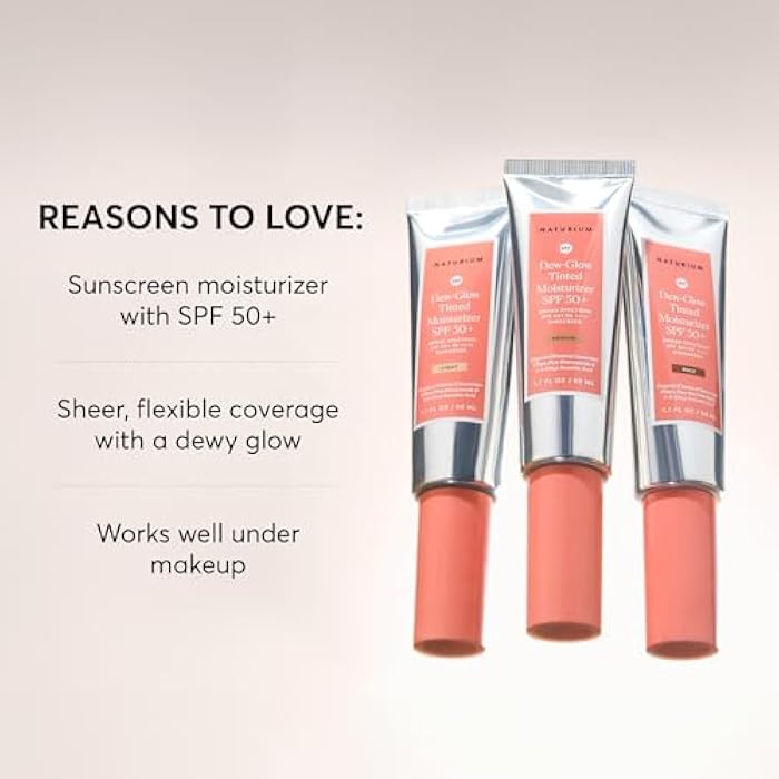 Naturium Dew-Glow Tinted Moisturizer SPF 50+ Medium, Daily Moisturizing Sunscreen & Face Primer with Tint, Skin Protector with Dewy Finish, 1.7 oz - Image 2