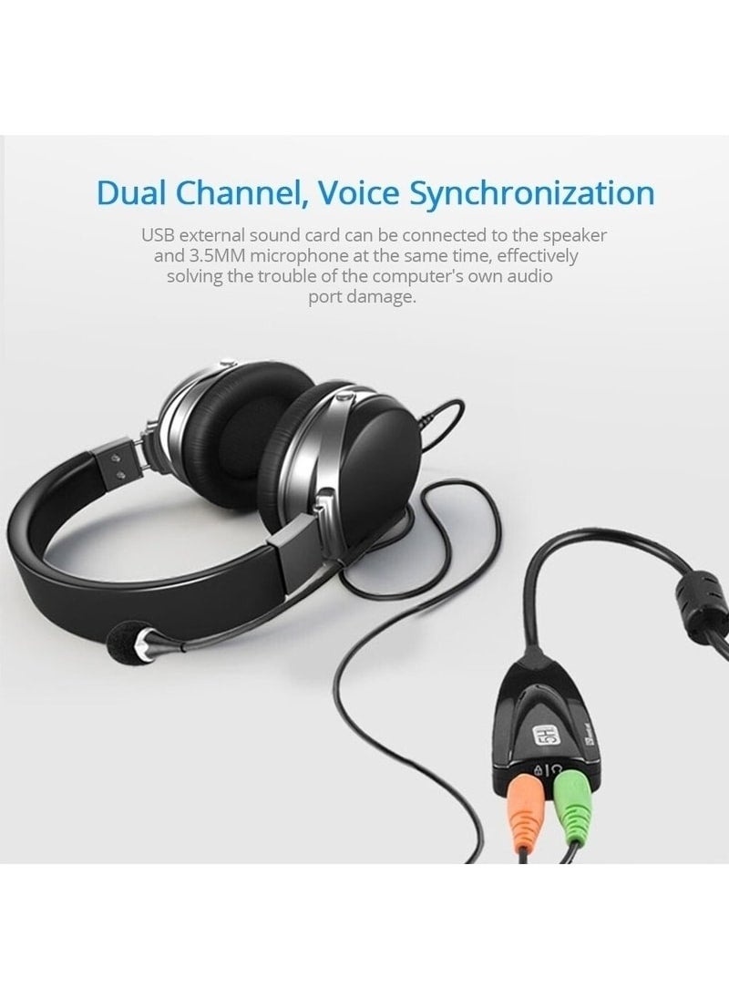 Steel - USB To Sound Card Virtual 7.1 Series 5hv2 12 Channel Equalizer - Image 1