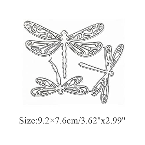 hinana 3pcs/Set Beautiful Dragonflies Frame Metal Die Cuts,Dragonfly Cutting Dies Cut Stencils for DIY Scrapbooking Photo Decorative Embossing Paper Dies for Scrapbooking Card Making - Image 2