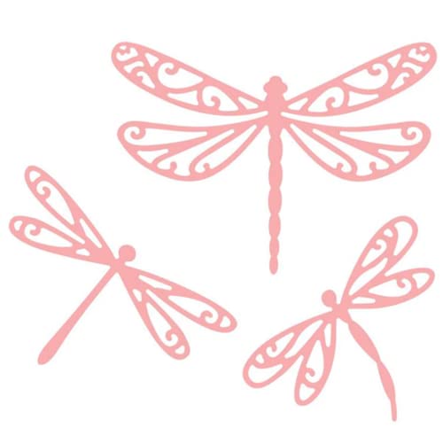 hinana 3pcs/Set Beautiful Dragonflies Frame Metal Die Cuts,Dragonfly Cutting Dies Cut Stencils for DIY Scrapbooking Photo Decorative Embossing Paper Dies for Scrapbooking Card Making - Image 4