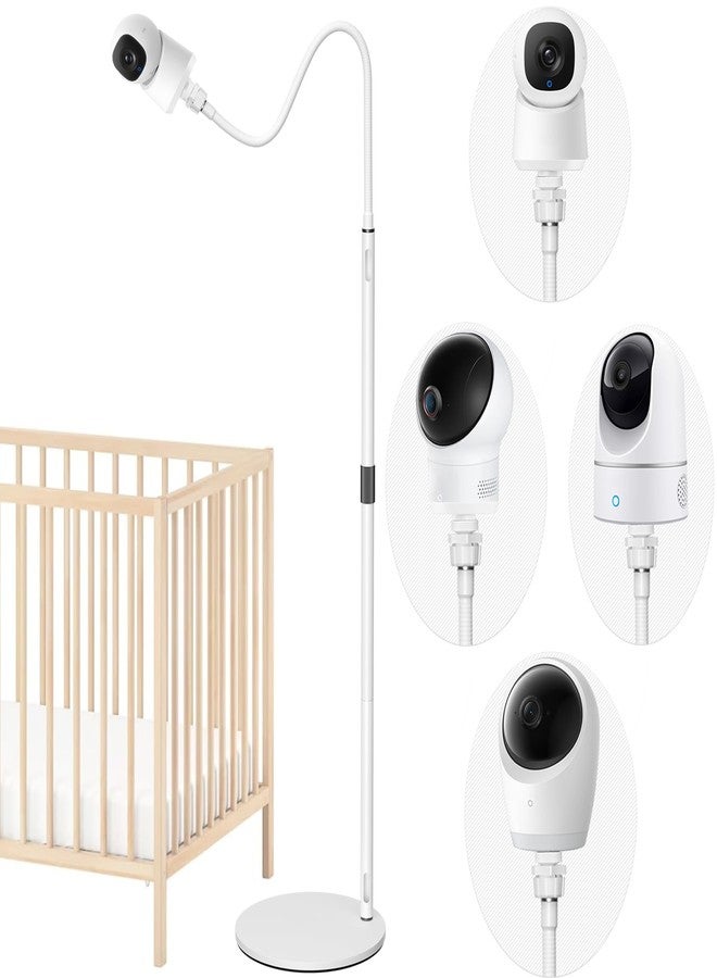 Derebir Baby Monitor Floor Stand Holder Mount Compatible with eufy E30 / E220 / C220 / E21/ E110 / C2110 / T8417/ T8354/ T8300 Cameras Adjustable Height and Stable Base Flexible Baby Cameras Holder - Image 1