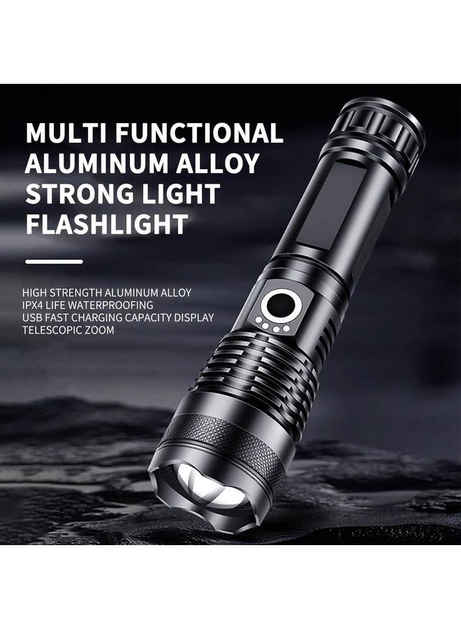 Rechargeable Flashlights, Portable LED Flashlight USB, High Powered Flashlight Long Lasting, Adjusting Flashlight Water Proof - Image 2