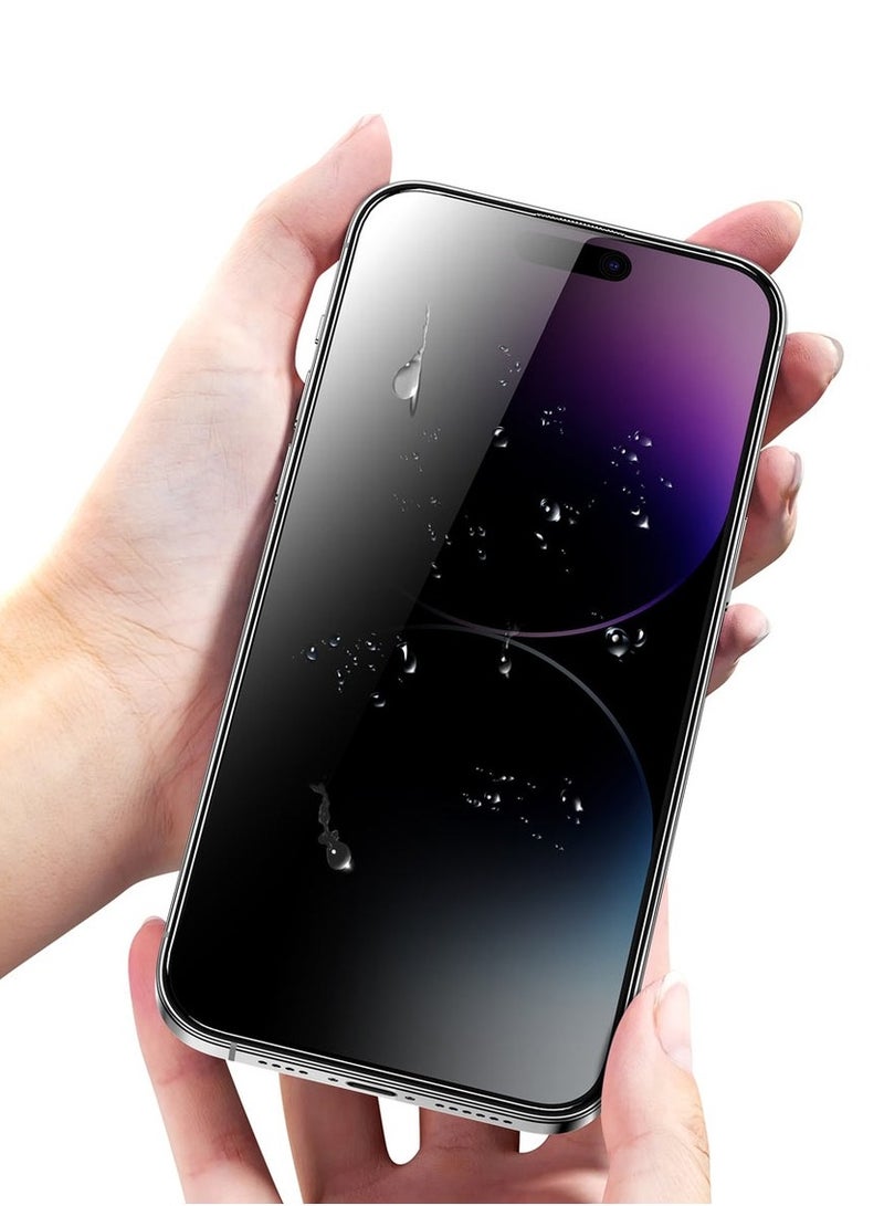 Green Lion 9H Steve Privacy Anti-Peeping Glass for iPhone 15 - Black Edge/Privacy - Image 3