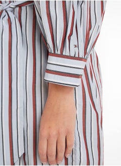 TOMMY HILFIGER Striped Tie Detail Shirt Dress  - Image 3
