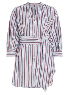 TOMMY HILFIGER Striped Tie Detail Shirt Dress  - Image 4