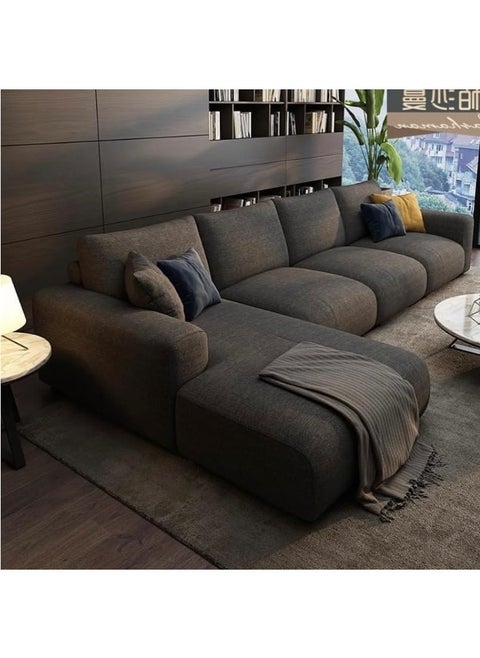 Nordic-Inspired Comfort Living with Our Modern L-Shape Sofa a Stylish and Inviting Centerpiece for Your Contemporary Space (Charcoal, Right)