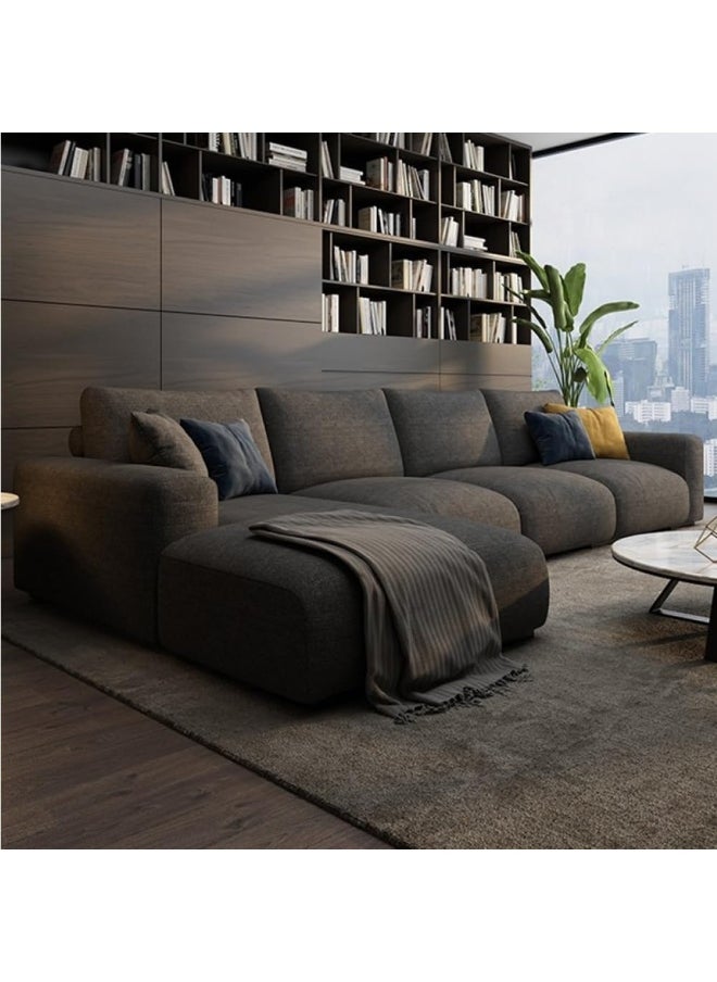 Nordic-Inspired Comfort Living with Our Modern L-Shape Sofa a Stylish and Inviting Centerpiece for Your Contemporary Space (Charcoal, Right)