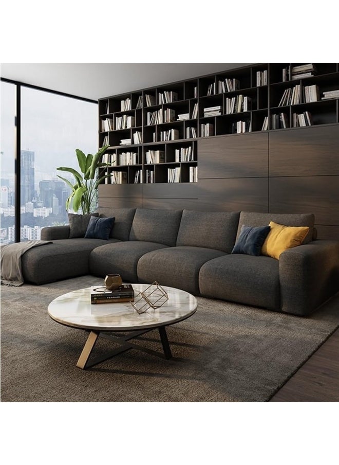 Nordic-Inspired Comfort Living with Our Modern L-Shape Sofa a Stylish and Inviting Centerpiece for Your Contemporary Space (Charcoal, Right)