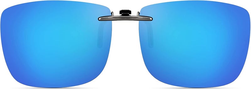 CAXMAN Polarized Clip On Sunglasses Over Prescription Glasses Men Women Compact Fit Non-Flip Up - Image 1