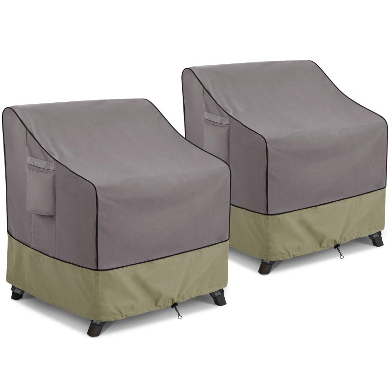 KylinLucky Patio Chair Covers Outdoor Furniture Covers Waterproof Fits up to 33W x 34D x 31H inches 2pack