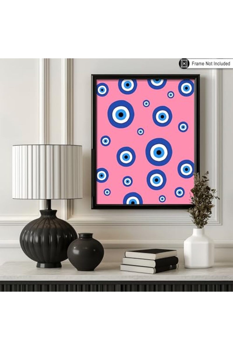 Poster Master Traditional Evil Eye Poster - Eye Pattern Print - Modern Art - Pop Art - Abstract Art - Gift for Men & Women - Chic Wall Decor for Bedroom, Living Room or Dorm - 11x14 UNFRAMED Wall Art - Image 3