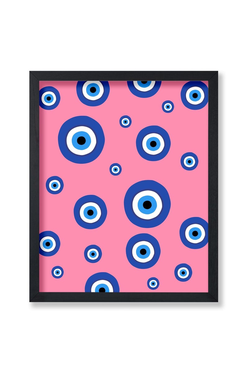 Poster Master Traditional Evil Eye Poster - Eye Pattern Print - Modern Art - Pop Art - Abstract Art - Gift for Men & Women - Chic Wall Decor for Bedroom, Living Room or Dorm - 11x14 UNFRAMED Wall Art - Image 1
