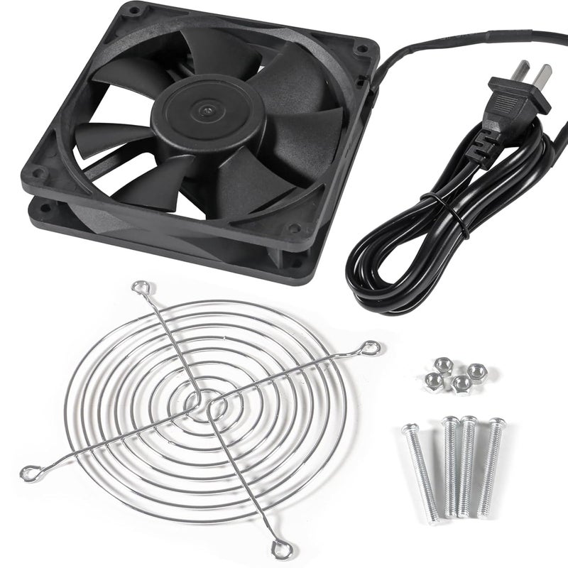 UMLIFE 1PACK EC 120mm x 25mm Dual Ball Bearings 120mm x 120mm x 25mm DIY Cooling Ventilation Exhaust Fan 110V 115V 120V 220V 240V AC Axial Case Muffin Fan - Image 2