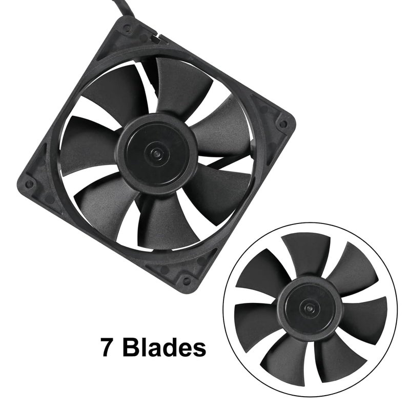 UMLIFE 1PACK EC 120mm x 25mm Dual Ball Bearings 120mm x 120mm x 25mm DIY Cooling Ventilation Exhaust Fan 110V 115V 120V 220V 240V AC Axial Case Muffin Fan - Image 4