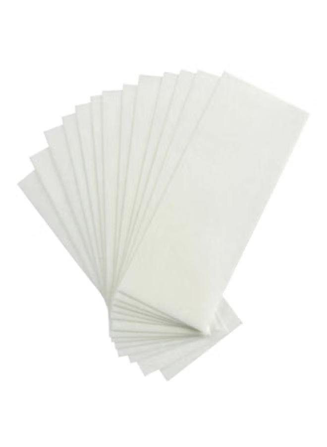 100-Piece Hair Removal Wax Strip Set Depilatory Paper White - Image 2